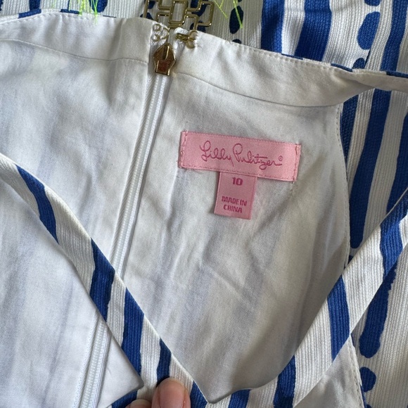 Lily Pulitzer Blue and White Striped Dress - Picture 3 of 4